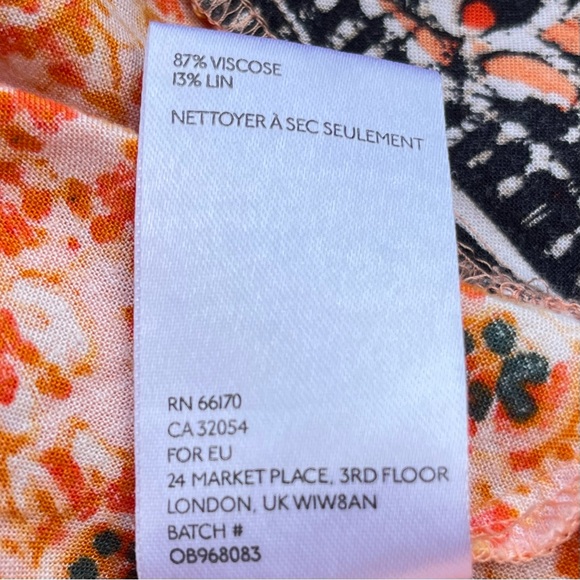 Free People Make My Day Tapestry Lounge Set Orange Top Harem Pants Boho Hippie S - Picture 12 of 12